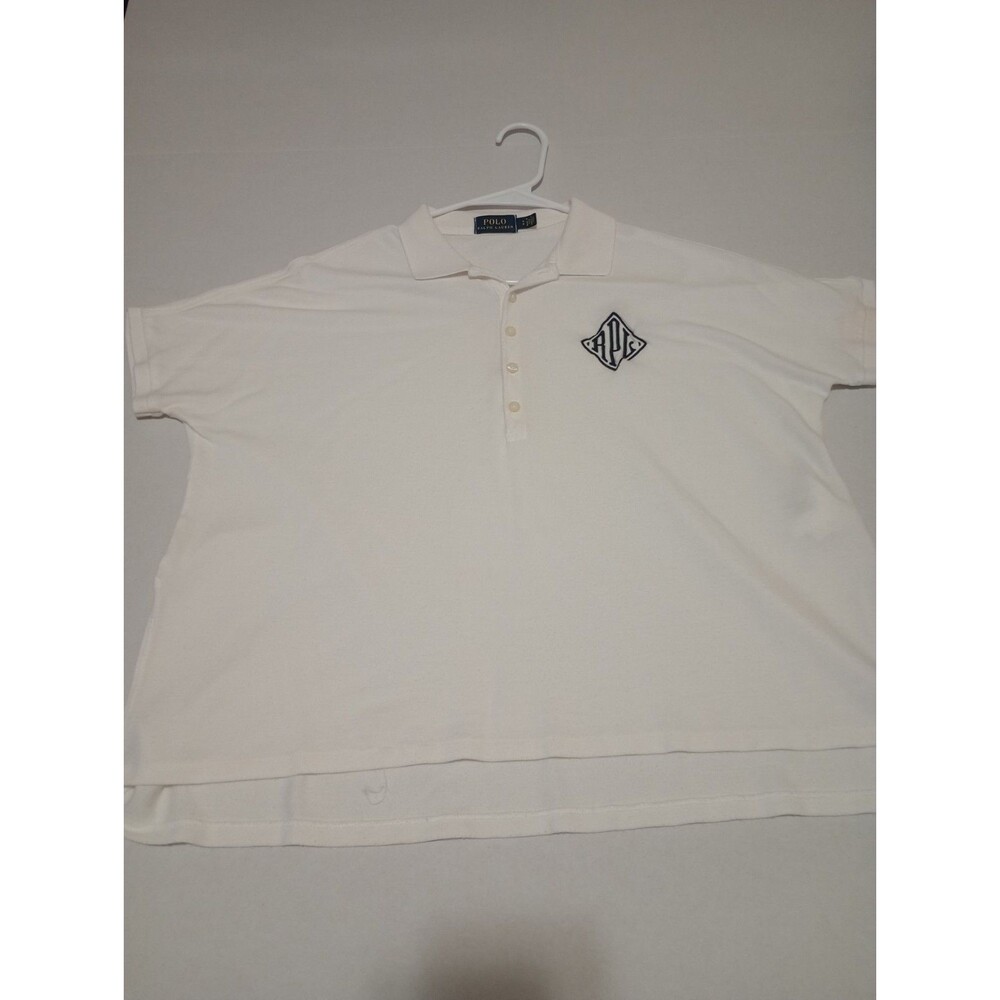 Polo Ralph Lauren SP Polo White Logo Letting Rare Womens
